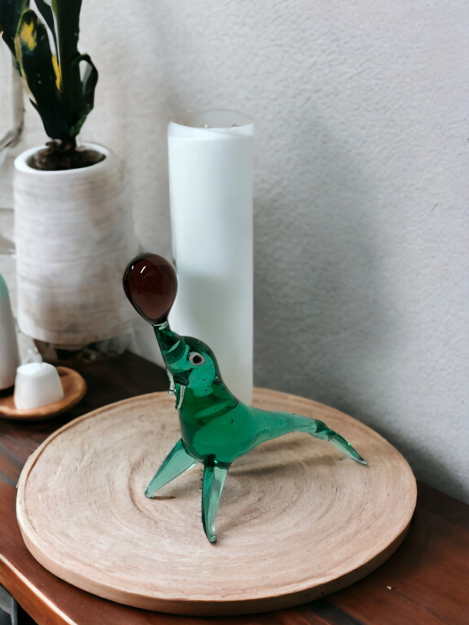 Glass Art Seal, Murano Glass Seal, Lampwork Glass Seal, Tabletop Home