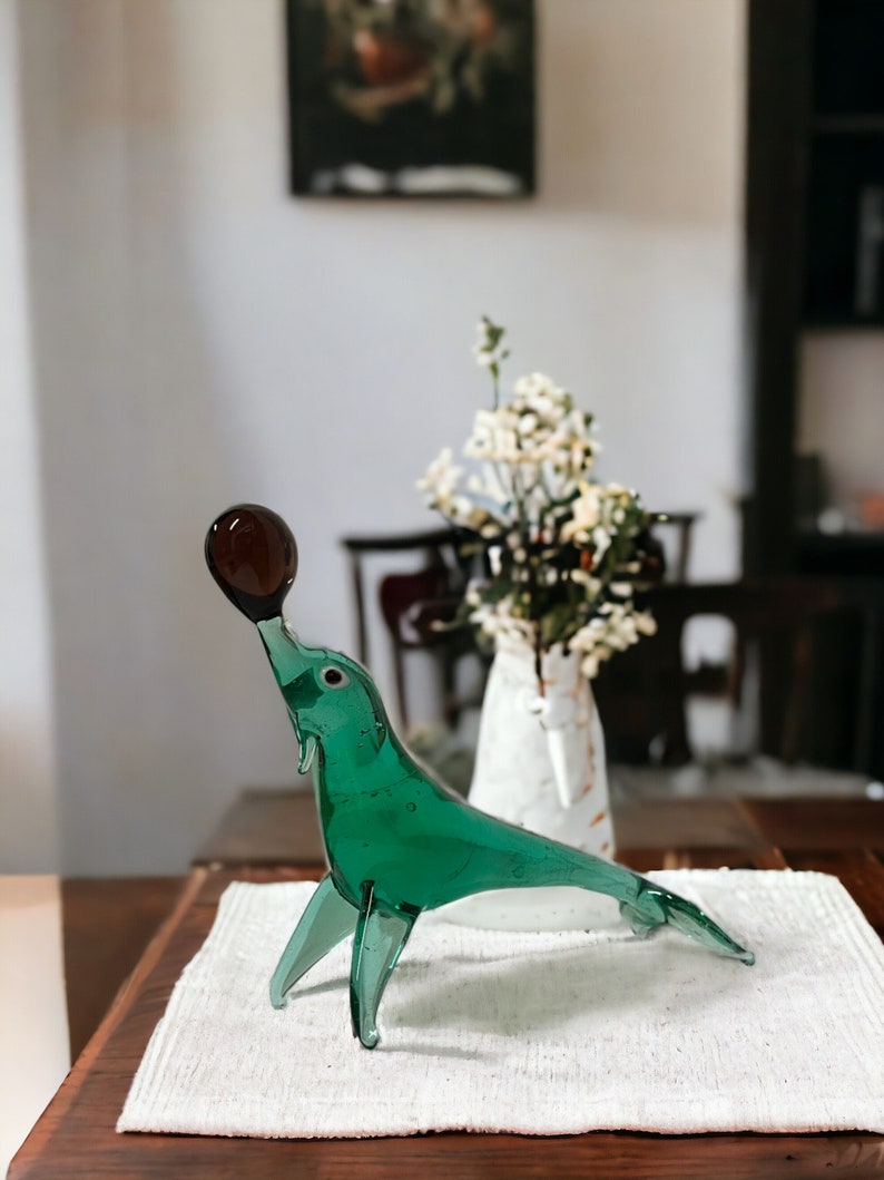 Glass Art Seal, Murano Glass Seal, Lampwork Glass Seal, Tabletop Home