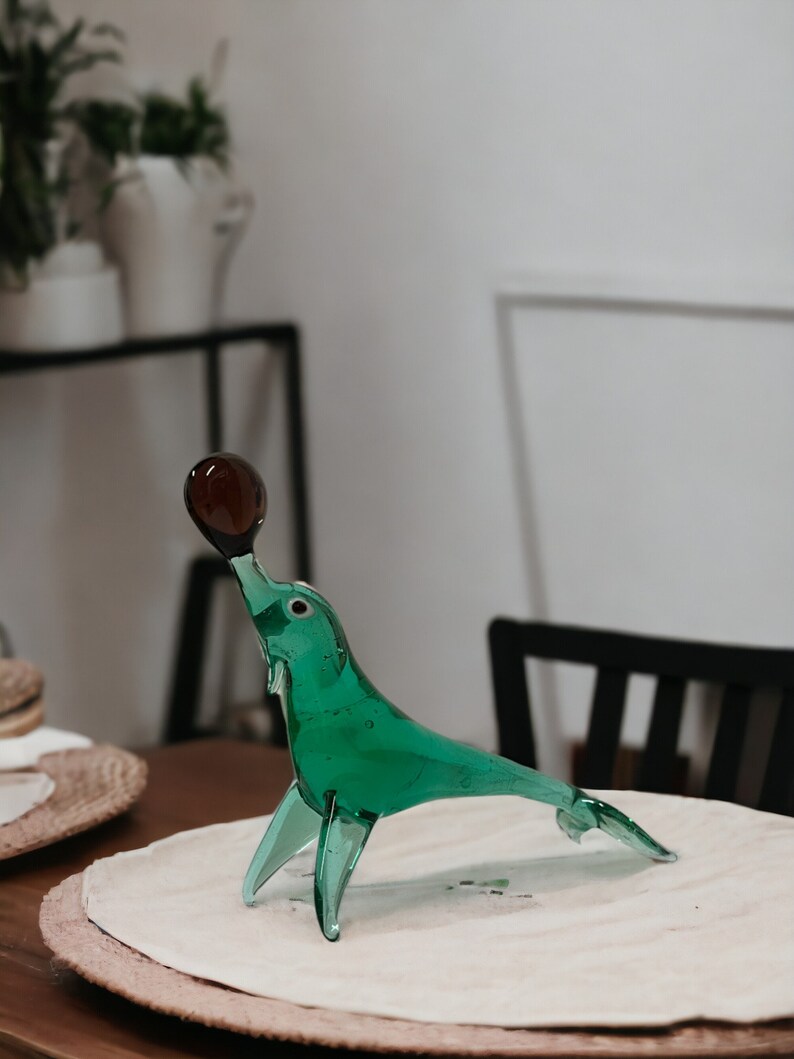 Glass Art Seal, Murano Glass Seal, Lampwork Glass Seal, Tabletop Home