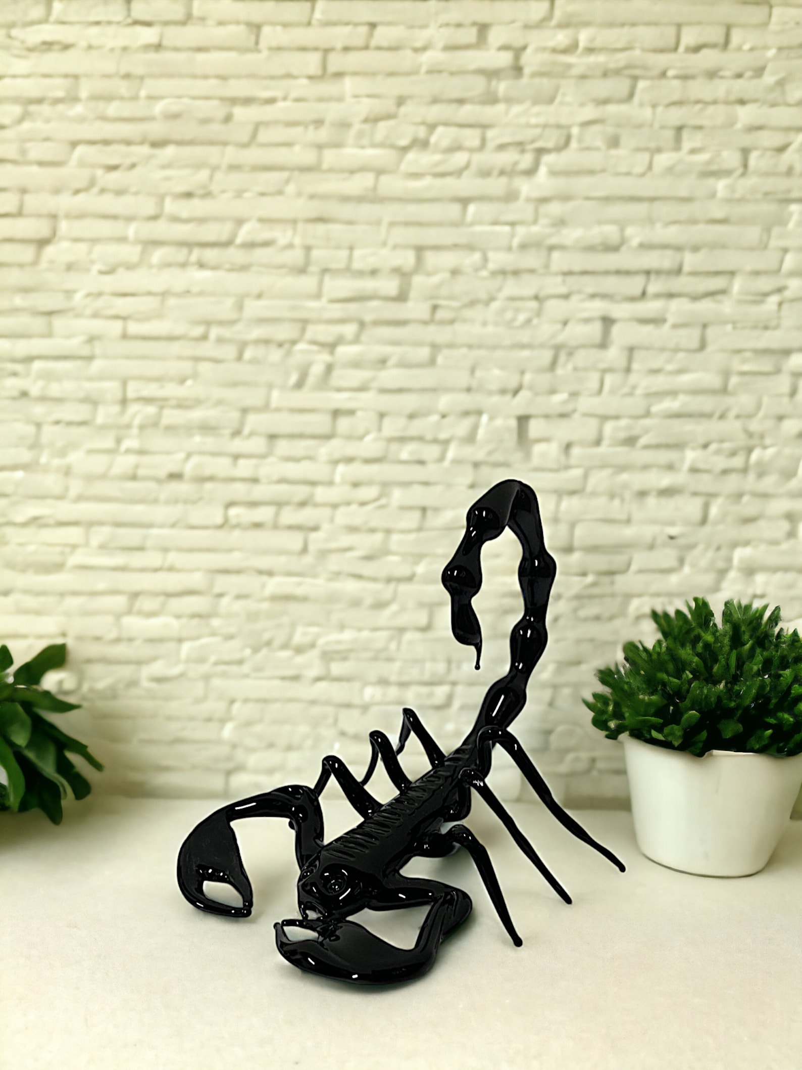 Glass Scorpion, Scorpion Ornaments, Black Scorpion, Handmade Glass