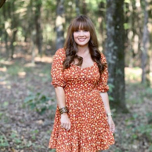 Felida Dress PDF Sewing Pattern, US sizes 0 - 32, Puff Sleeve Dress, Dress Pattern, Knit Dress Pattern