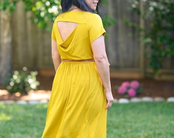 Portofino Dress, Maxi Dress and Top PDF Sewing Pattern, US sizes 0 - 32, Maxi Dress Pattern, Knit Dress Pattern