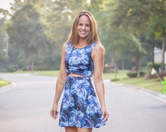 La Jolla Dress and Crop Top PDF Sewing Pattern, US sizes 0 - 32, Easy Sewing Pattern