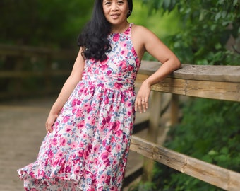 Edessa Dress and Top PDF Sewing Pattern, including US sizes 0-32, High-Low Dress, Summer Dress Pattern, Beach Dress Pattern