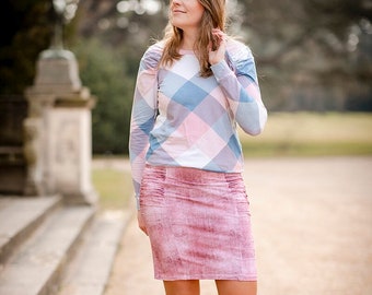 Laconia Skirt PDF Sewing Pattern, US sizes 0 - 32, Easy Skirt Pattern, Mini Skirt, Midi Skirt Pattern, Knit Skirt Pattern