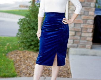 Sitka Skirt PDF Sewing Pattern, US sizes 0 - 32, Fitted Skirt Pattern, Mini Skirt, Midi Skirt, Slit Skirt Pattern