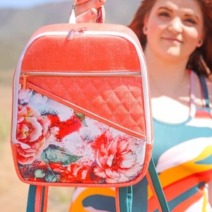 Modèle de couture PDF pour sac à dos Vada, comprenant les tailles petite, moyenne et grande, modèle de sac