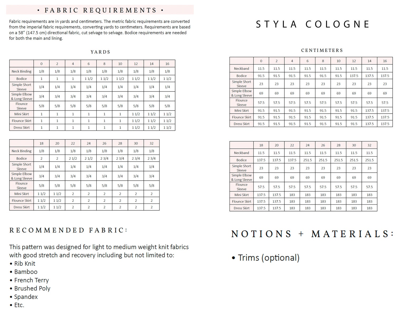 Cologne Dress PDF Sewing Pattern, US Sizes 0 - 32, Knit Dress Pattern ...