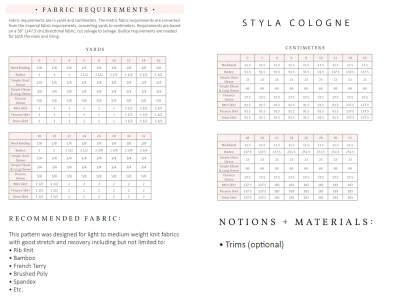 Cologne Pattern Cologne Dress PDF Sewing Pattern, US Sizes 0 - 32, Knit Dress Pattern ...
