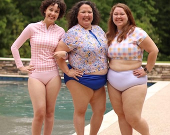 Bondi Rash Guard Top Swimwear Pattern, including US sizes 0-32
