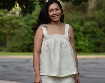 Naaipatroon Adelaide voor nachtjapon, pyjamatop, shorts en broek (PDF), inclusief Amerikaanse maten 0-32.