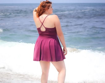 Salerno Crop Top and Skirt or Dress PDF Sewing Pattern, US sizes 0 - 32, Easy Sewing Pattern, Knit Dress Pattern