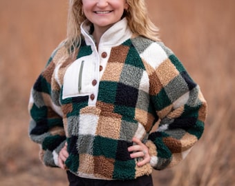 Taos Pullover PDF Sewing Pattern, including US sizes 0 - 32, Oversized, Zipper Pockets