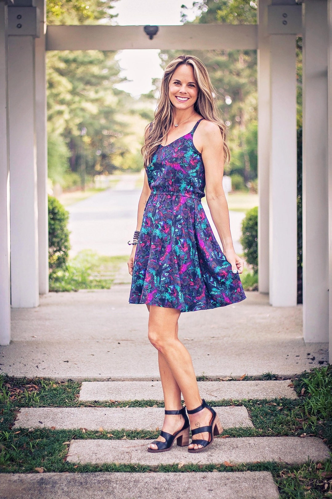 Cartamodello PDF per abito Sorrento, taglie USA 0-32, modello per