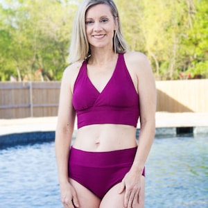 St Tropez Two Piece Bikini or Tankini PDF Sewing Pattern, US sizes 0 - 32, Swimwear Pattern, Swimsuit Pattern, Bikini Pattern, Tankini