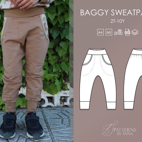 Baggy Sweatpants PDF sewing pattern