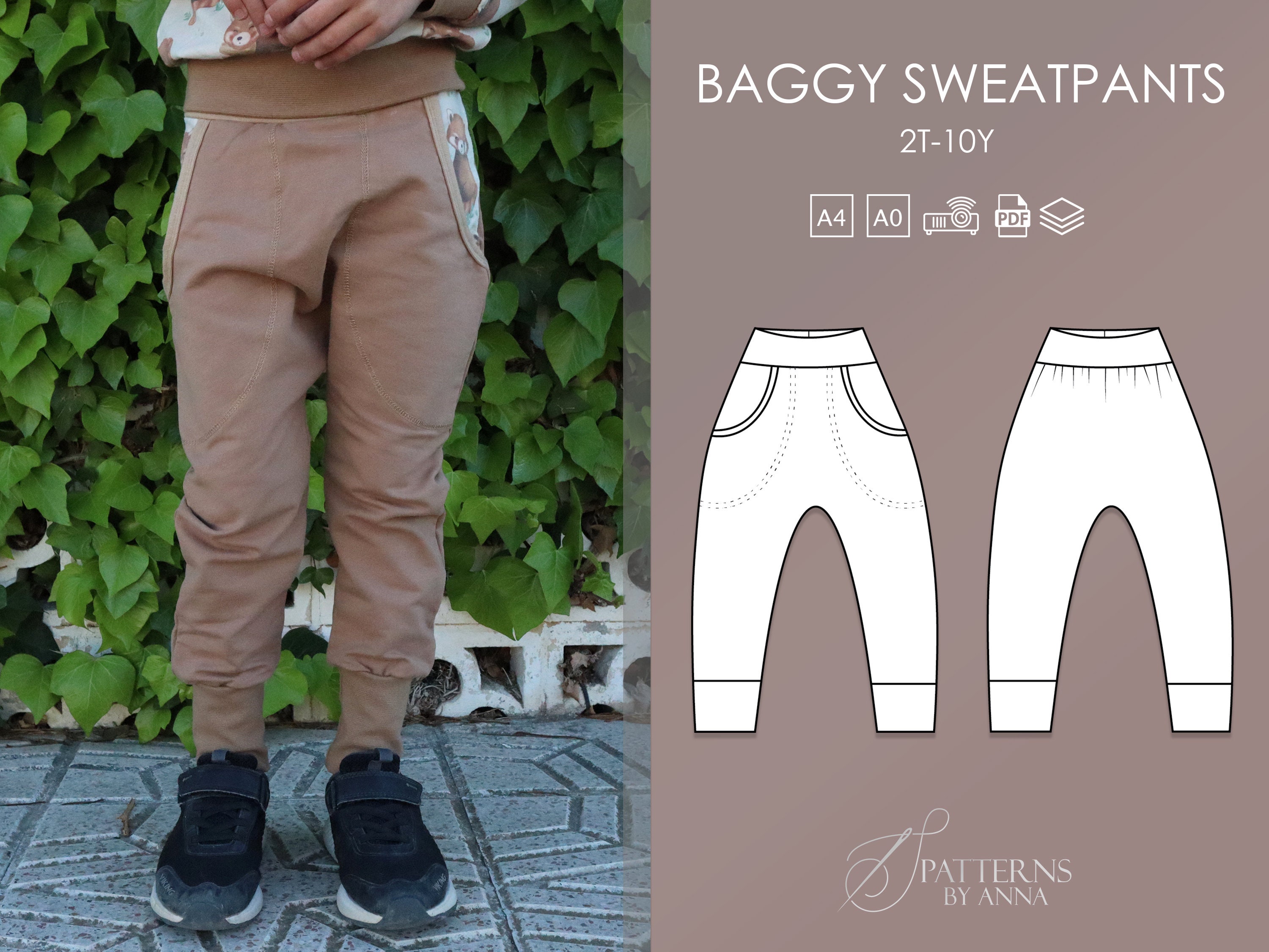 Vintage 1990s Fila Baggy Black Sweatpants Size XXL / Elastic Waist