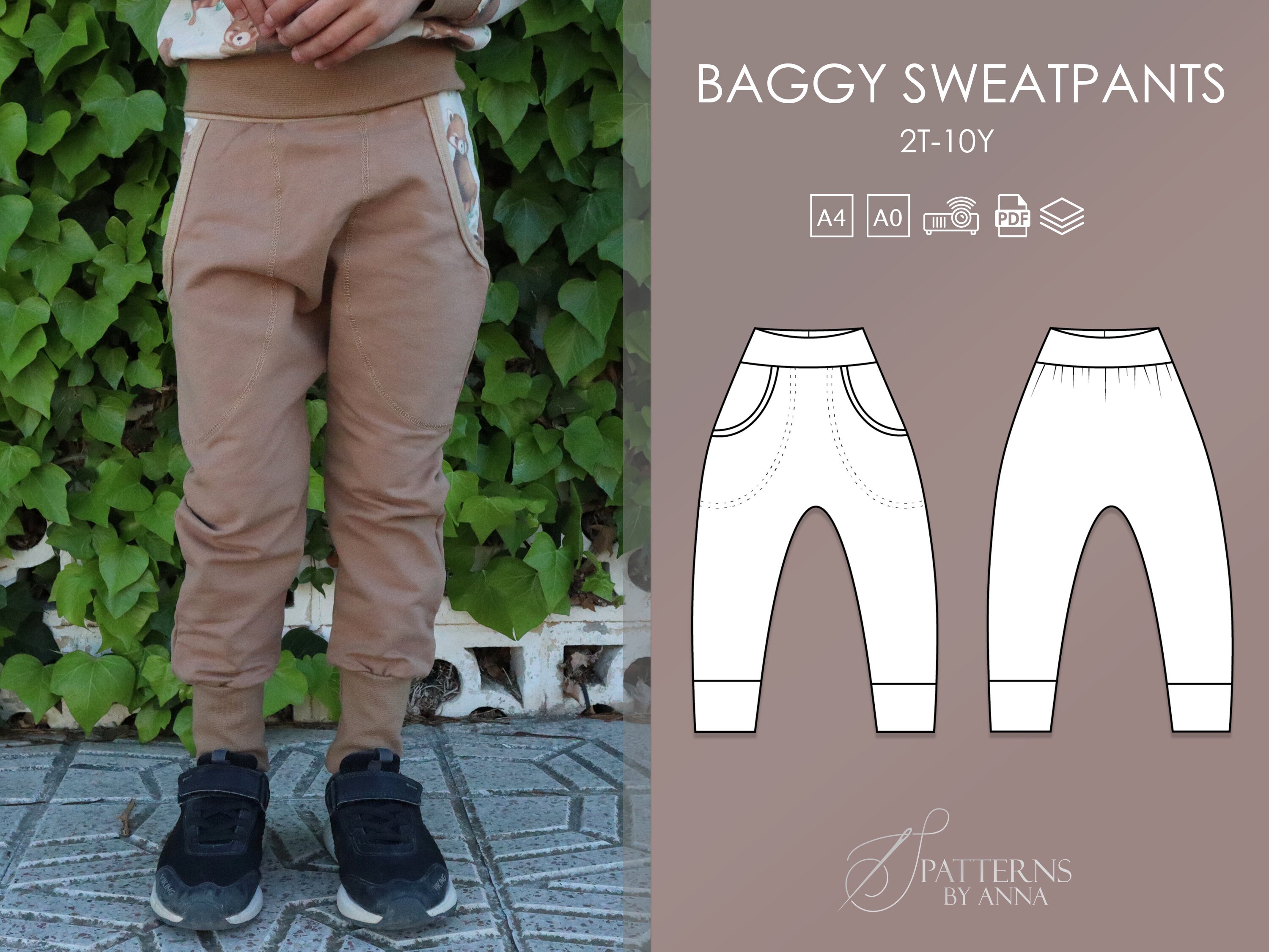 Baggy sweatpants pattern sales