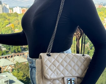 Stijlvolle schoudertas voor dames | Kleine schoudertas | Messenger-tas voor dagelijks gebruik | Reisschoudertas | Handgemaakt cadeau-idee