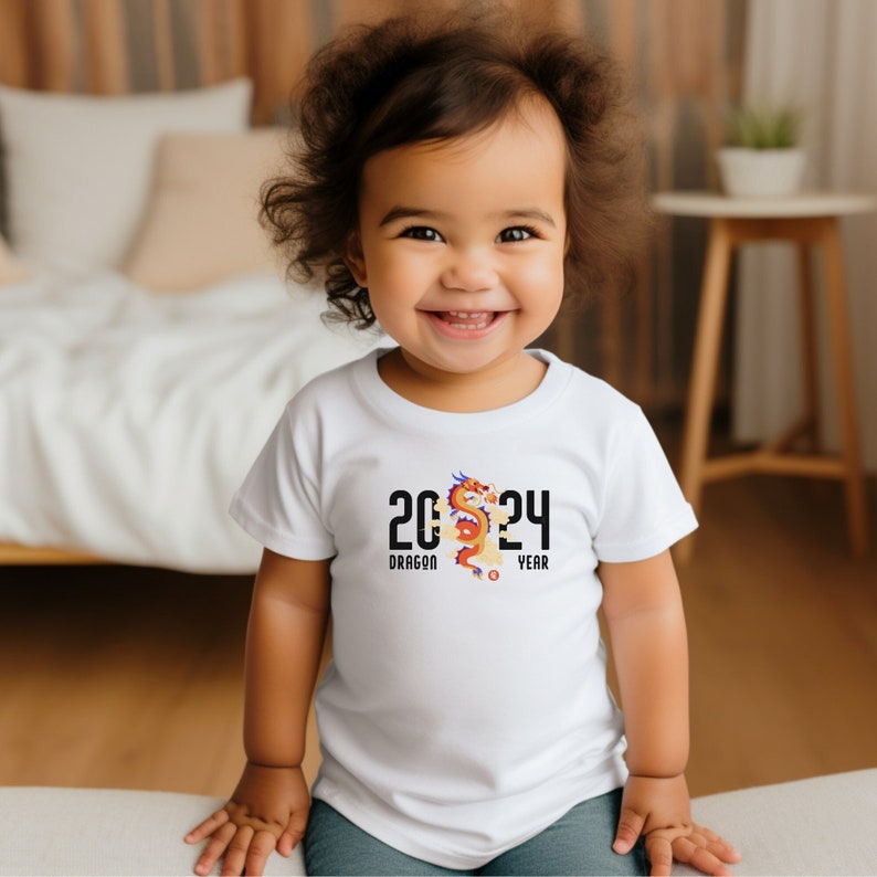 Chinese New Year 2025 Jersey Tee, Kids Shirt, Zodiac Tshirt, Baby