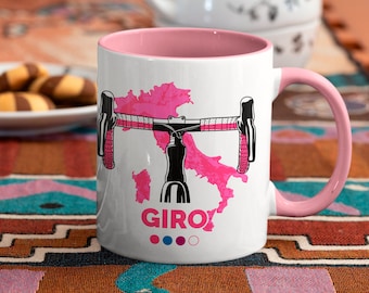 Cycling Gift. Cycling Mug. Giro. Italia. Cycling Coffee Mug. Road Bike Lover. Bicycle Gifts. Bike Mug