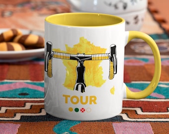 Cycling Gift. Cycling Mug. Tour. France. Cycling Coffee Mug. Road Bike Lover. Bicycle Gifts. Bike Mug