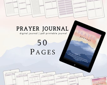 Christian Prayer Journal Printable: Gratitude & Bible Study (Digital Download)