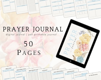 Christian Prayer Journal Printable: Gratitude & Bible Study (PDF)