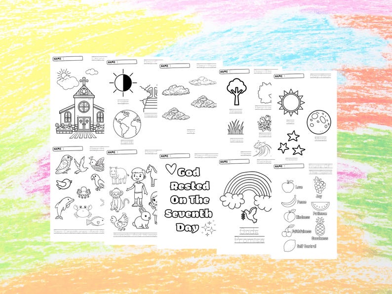 Christian Coloring Pages for Kids | Bible Story Activity (digital ...