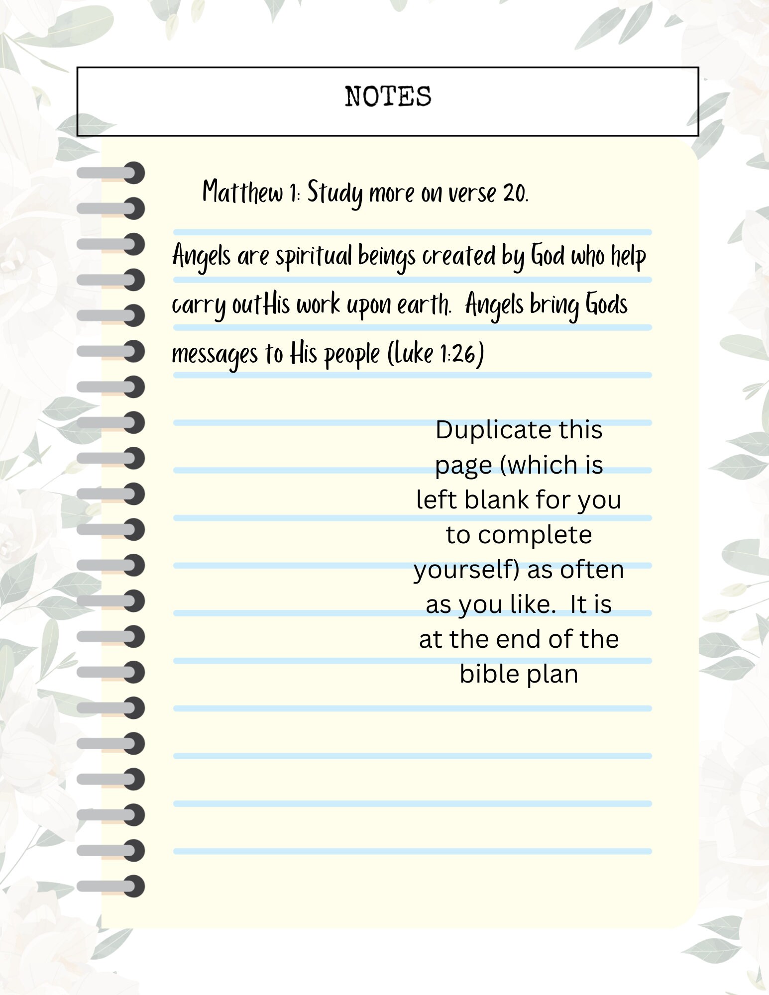 Bible Reading Plan, 365 Day Bible Plan, Digital Bible Plan, Printable