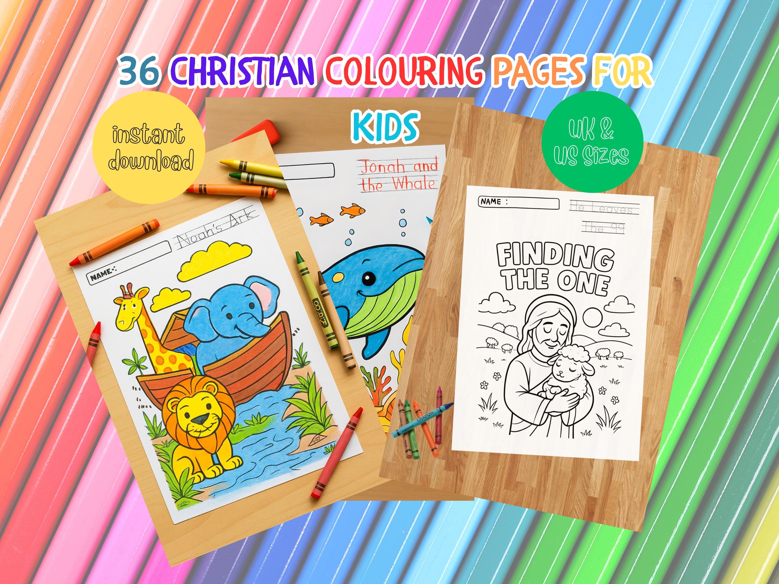 Christian Coloring Pages for Kids | Bible Story Activity (digital ...