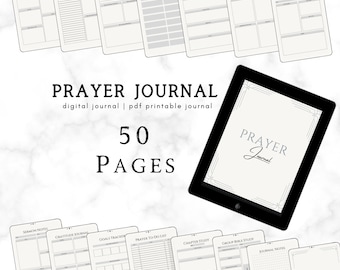 Christian Prayer Journal Printable: Gratitude & Bible Study (PDF)