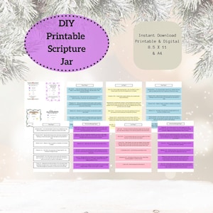 Christmas Scripture Jar Printables | DIY Bible Verse Notes | Printable ...