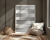 Minimalist Line Art Digital Wall Print – Modern Black and White Abstract Decor - EPF0035