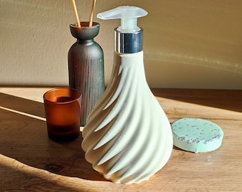 Seifi - Seifenspender, Lotionspender,  handgemacht mit nachhaltigem 3D-Druck in edlem und hochwertigem Muschel-Struktur-Design mit Pumpe.