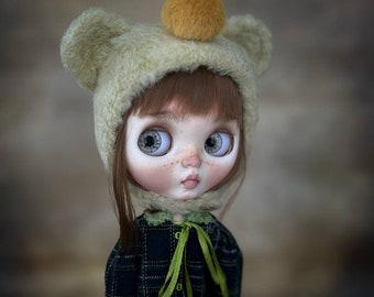 custom blythe doll ooak blythe doll blythe brown hair tbl