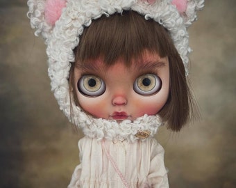 custom blythe doll ooak blythe doll blythe brown hair