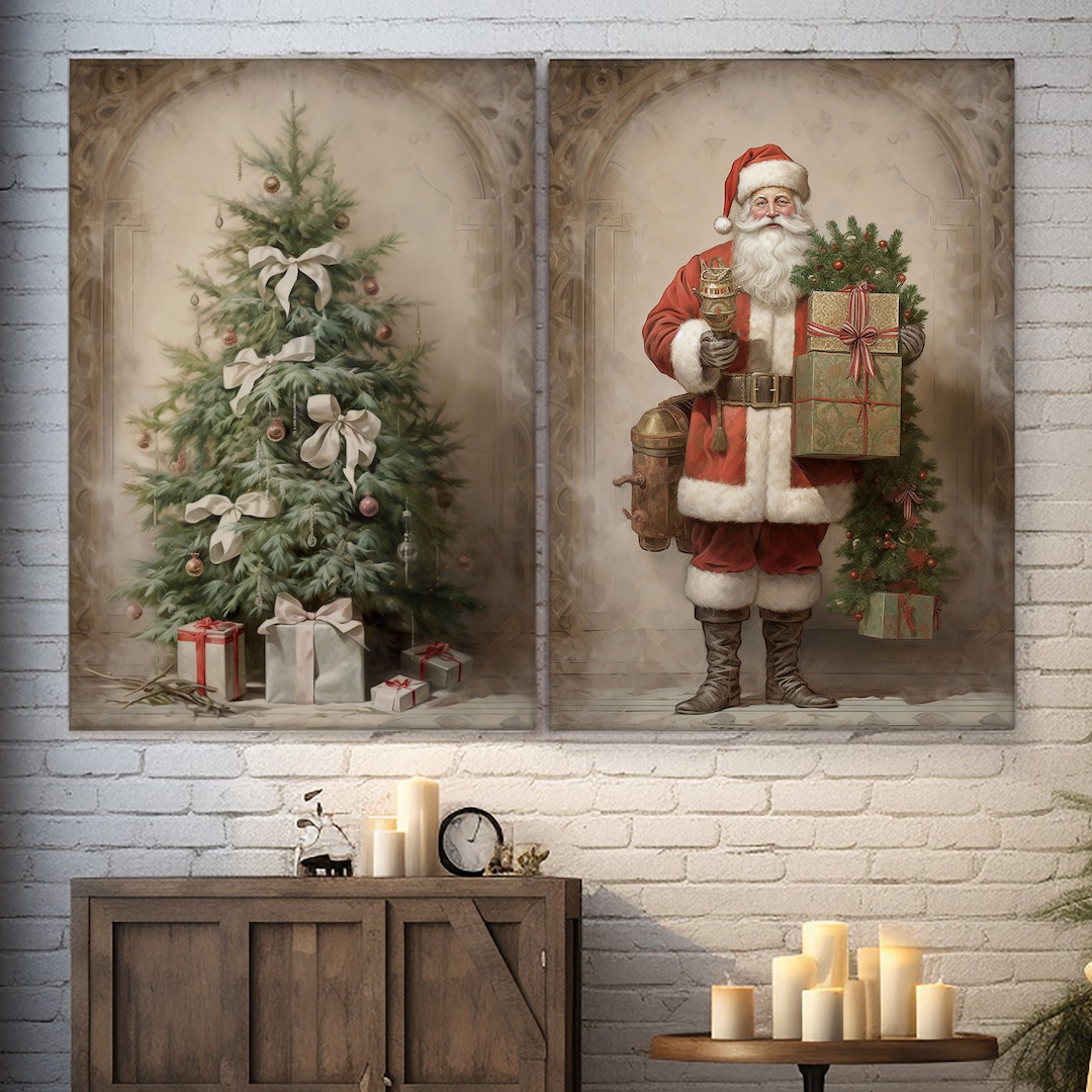 Gallery Set of 2 Christmas Wall Art, Winter Christmas Wallart Set