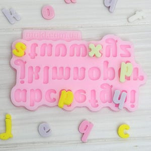 Mini-alfabet siliconen mal, Engelse kleine letter mal, DIY taartdecoratietool, fondant letter mal, kleine letter mal, sieraden maken