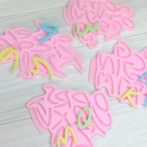 Groß- und Kleinbuchstaben-Alphabet-Formen-Set, A-Z-Buchstaben-Silikonformen für Fondant, Graffiti-Schriftzug-Formen, Englische Alphabet-Form