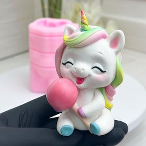 Unicorn Silicone Mold, Fondant Cake Topper Mold, Zephyr Chocolate Mold, Fantasy Animal Mold, Easy to Use Mold, Mold for Kids Birthday Favors