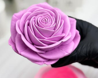 3D Rose Silicone Mold for Marshmallow Flowers, Realistic Rose Mold for Zephyr Floristry, Confectionery Flower Mold