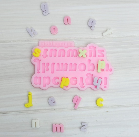 Lowercase Alphabet Silicone Mold, Mini Letter Mold for Fondant, Molds for Chocolate Covered, Cake Decoration Mold, Simple Letters Mold