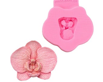 Orchid Flower Silicone Mold for Marshmallow Flowers, 3D Orchid Fondant Mold, Chocolate Orchid Mold, Edible Sugar Flower Cake Decor Mold