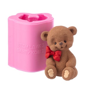 Stampo in silicone Orso con fiocco 2