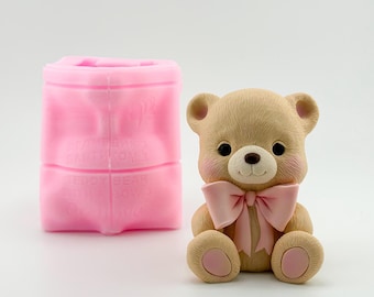 Oren Stampo In Silicone 3D A Forma Di Elefante – Rosa – Per Cioccolato, Sapone, Candele E Ghiaccio – 7,5x6,2x4,3 Cm