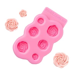 Mini Rose Silicone Mold Set, Realistic Design Rose Mold, 3D Roses Mold for Decorations Cake, Realistic Flower Mold for Chocolate or Resin