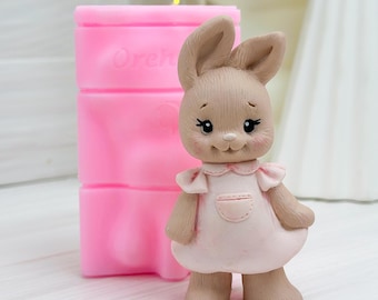 Stampo In Silicone Per Cioccolato E Torte A Forma Di Coniglio, Per Decorazioni Pasquali Fai Da Te, Antiaderente - 3
