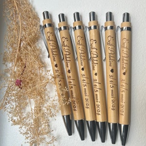 Stylo Livre D'or Personnalisé, Stylo En Bois, Faveurs De Mariage