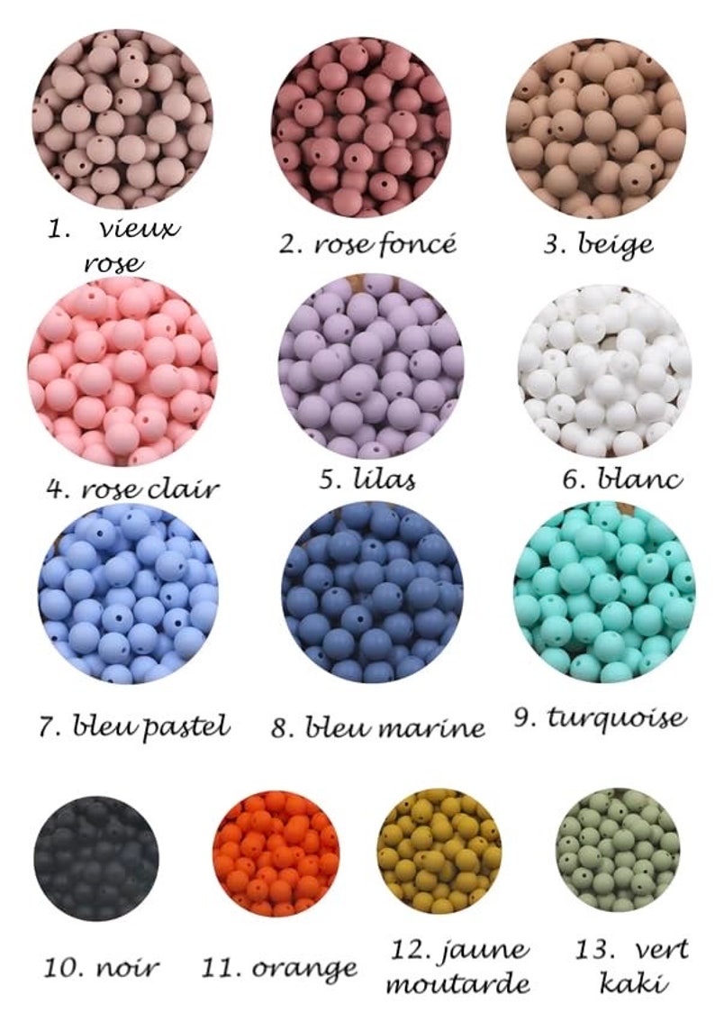 Attache tétine personnalisé prénom fille ou garçon-cadeau de naissance-accessoire pour bébé-attache sucette silicone bois 13 couleurs image 2